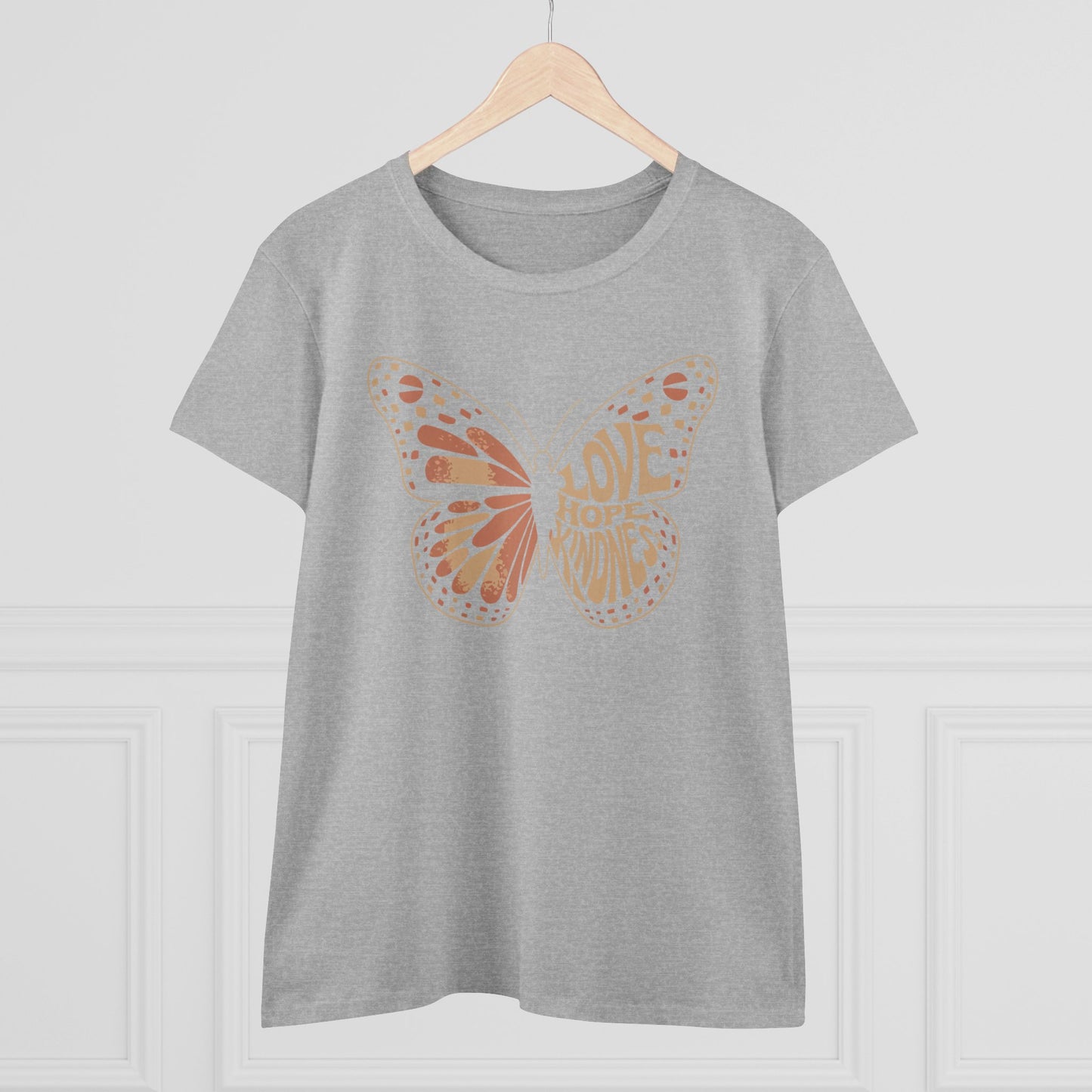 butterfly of love women's cotton t-shirt