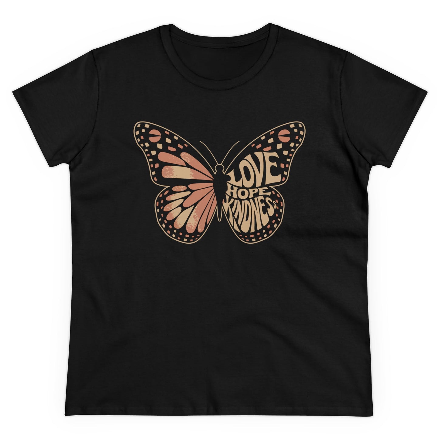 butterfly of love women's cotton t-shirt