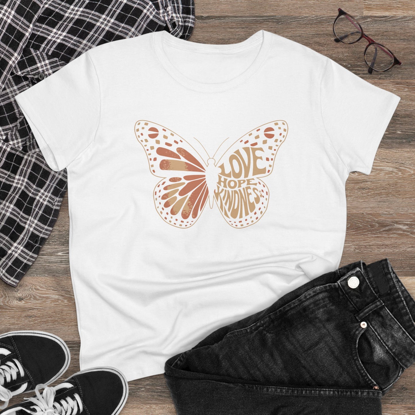 butterfly of love women's cotton t-shirt