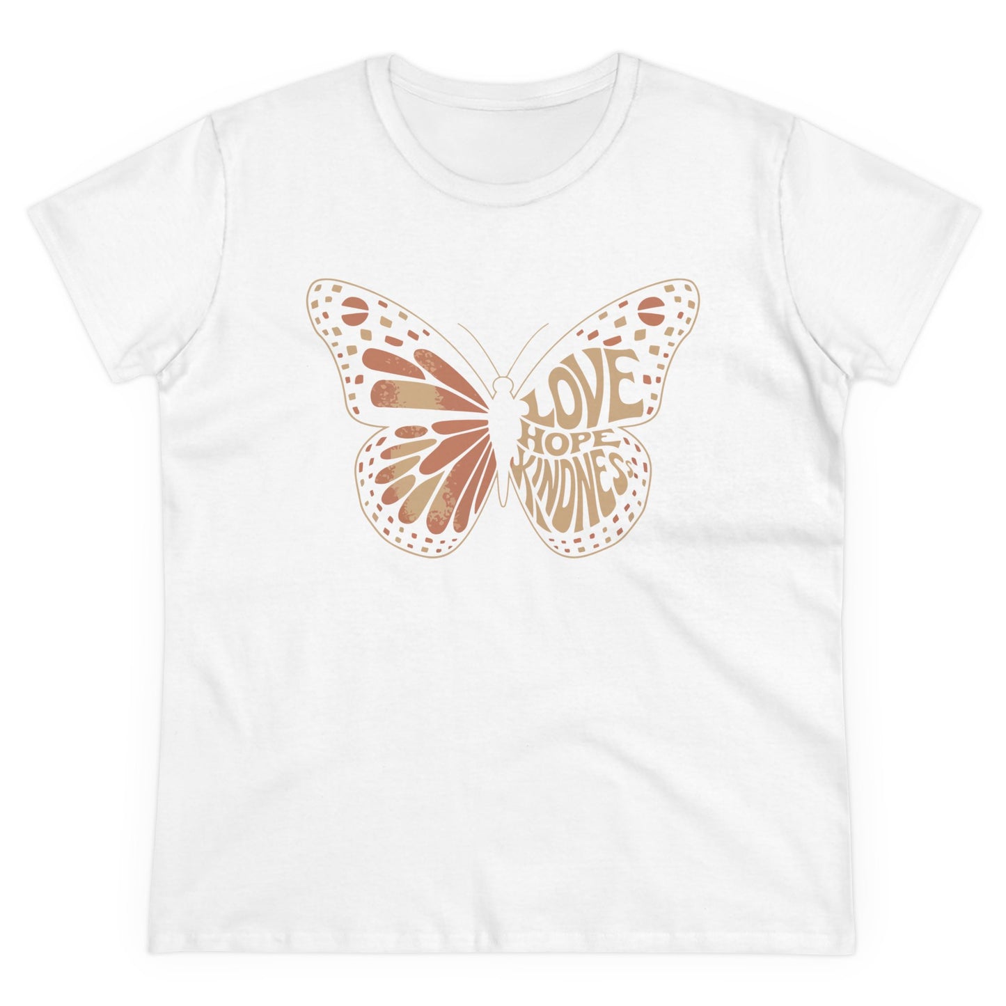 butterfly of love women's cotton t-shirt