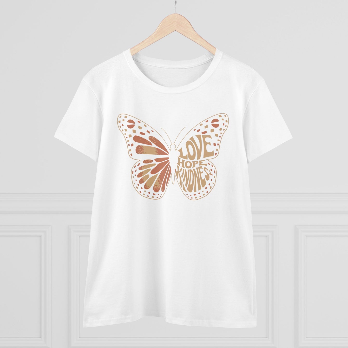 butterfly of love women's cotton t-shirt