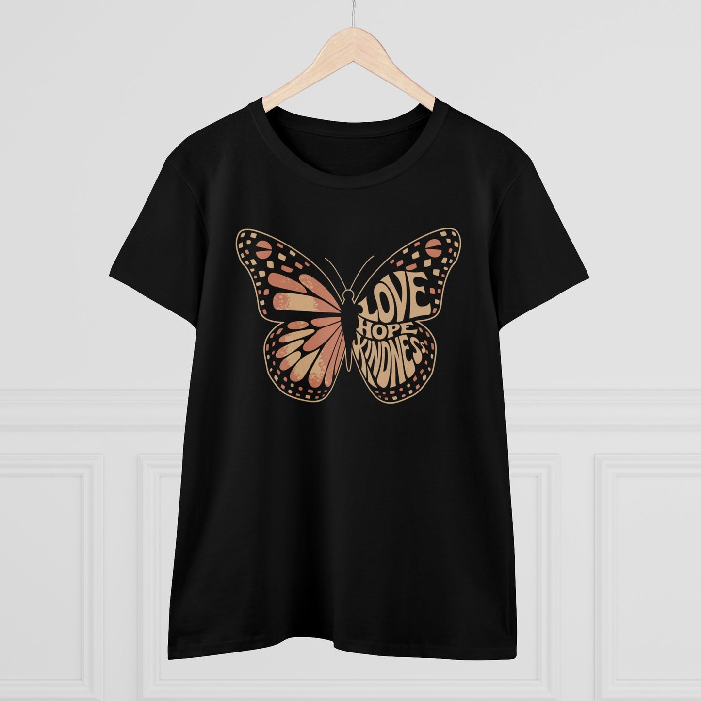 butterfly of love women's cotton t-shirt