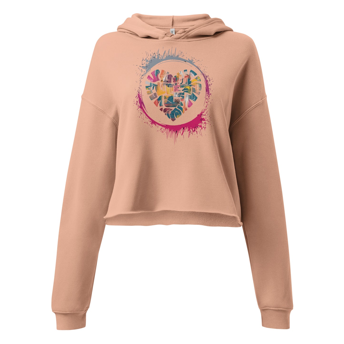 street heart crop hoodie