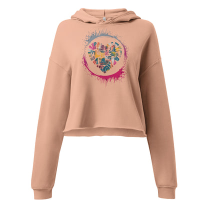 Street Heart Crop Hoodie